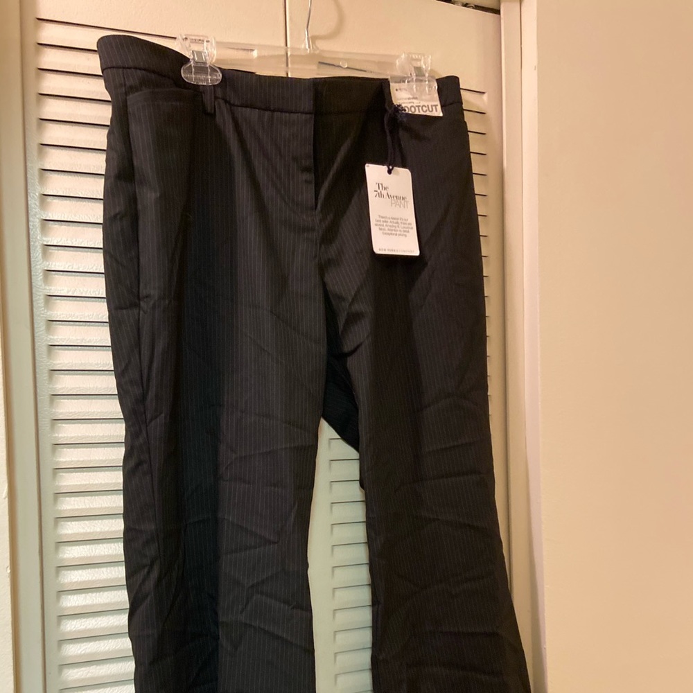 Bootcut mid rise petite pinstripe pants